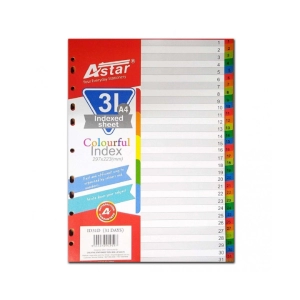 Էջաբաժանիչ Index A4 31 թերթ SV-1-41 ||Разделитель цветной Index А4 SV-1-41 ||Page Separator Index A4 31 թերթ SV-1-41