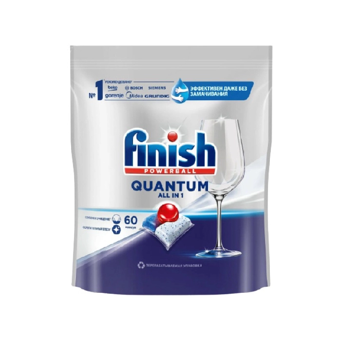 Հաբ սպասքի Finish All in 1 Quantum 60 հ ||Таблетки Finish Quantum All in 1 для посудомоечных машин 60 шт ||Finish All in 1 Quantum Dishwasher Tablets 60 
